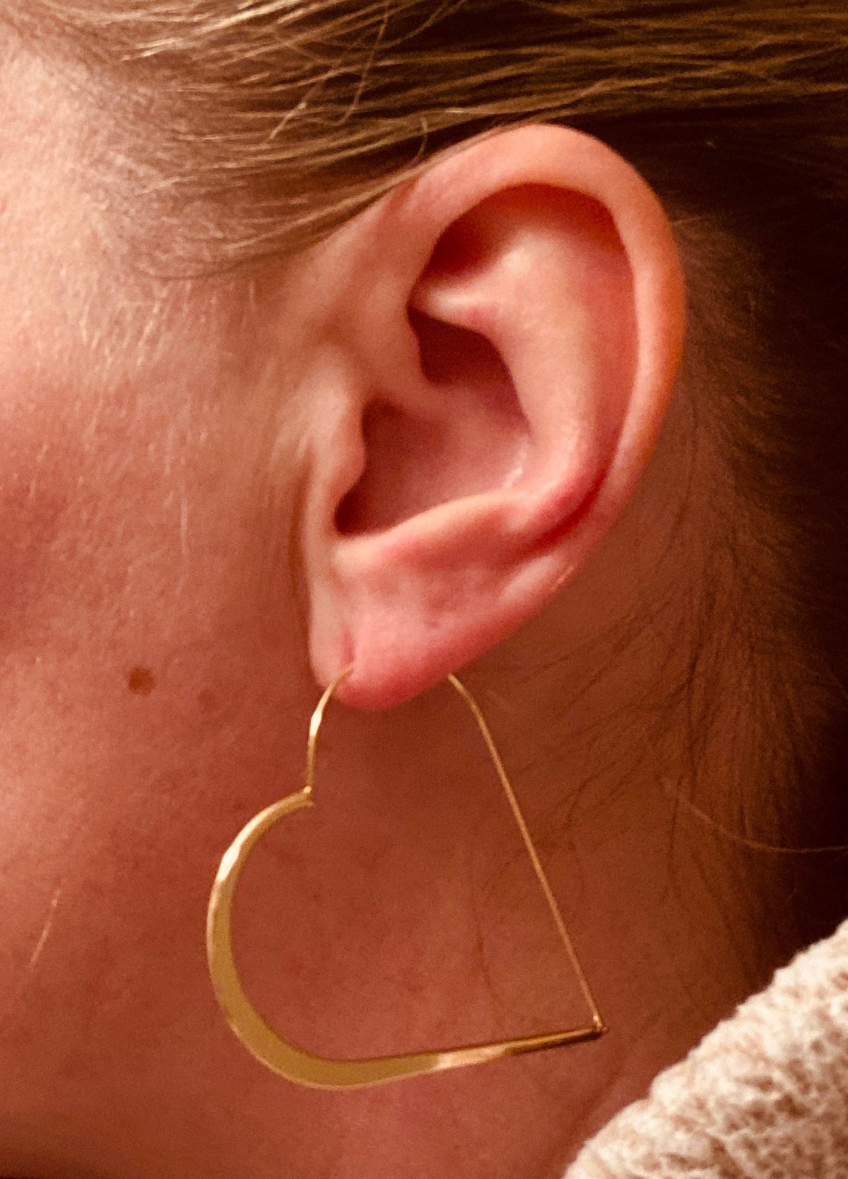 Wire Heart Hoop Earrings-Lemons and Limes Boutique