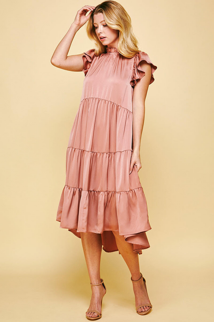 Danielle Dress in Dusty Rose-Lemons and Limes Boutique