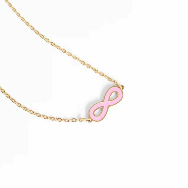 18K Gold PVD Stainless Steel Loop Connector Chain Necklace in Gold and Silver