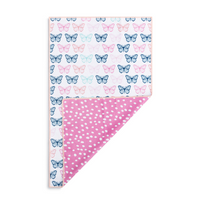 Butterflies Absorbent Reversible Towel-Lemons and Limes Boutique