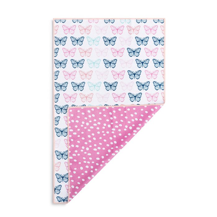 Butterflies Absorbent Reversible Towel-Lemons and Limes Boutique