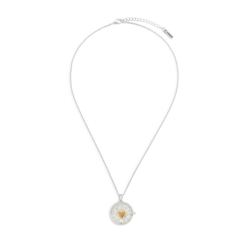 Love you Locket Necklace in Silver-Lemons and Limes Boutique