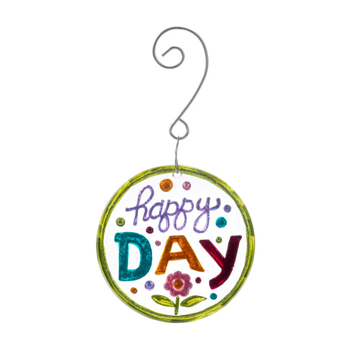 Happy Day Glass Ornament-Lemons and Limes Boutique