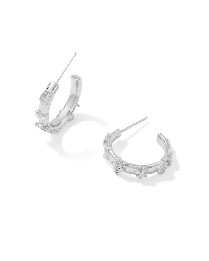 Beatrix Small Hoop Earrings in Silver--Lemons and Limes Boutique