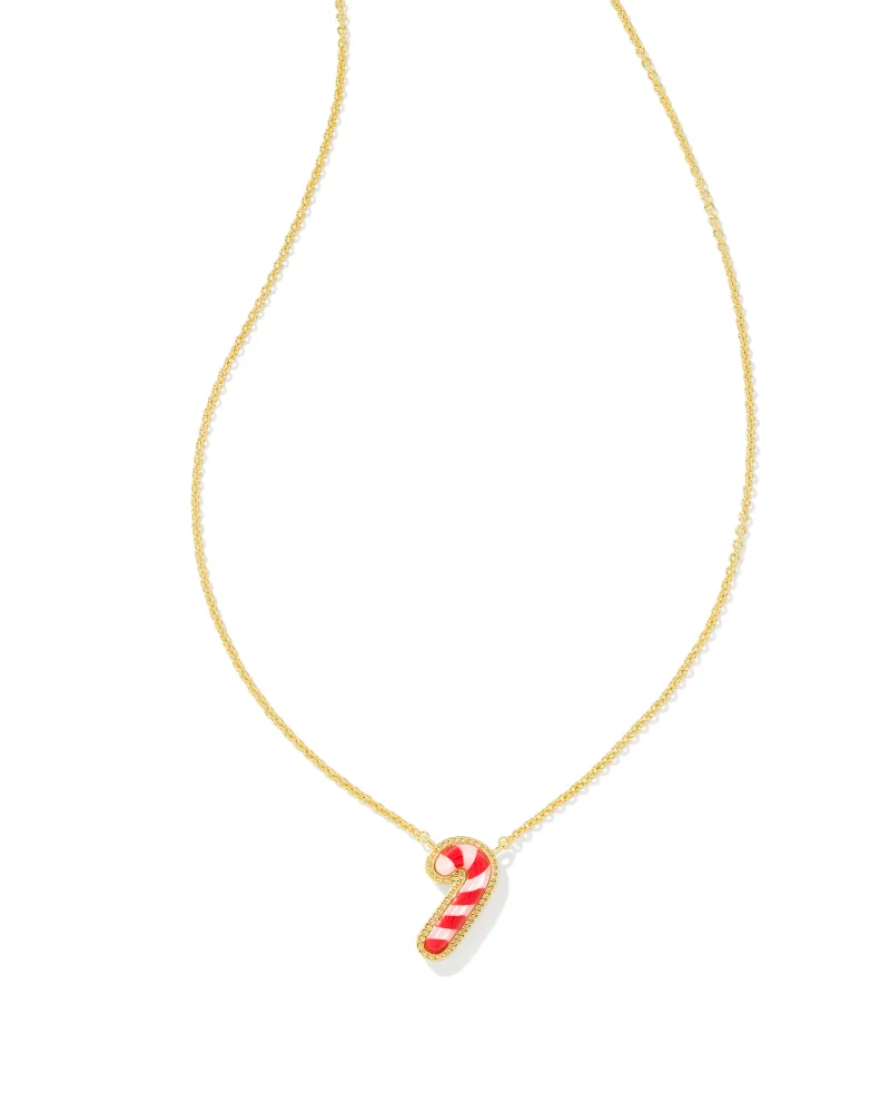 Candy Cane Short Pendant Necklace in Gold Ivory Mother of Pearl by Kendra Scott-Lemons and Limes Boutique