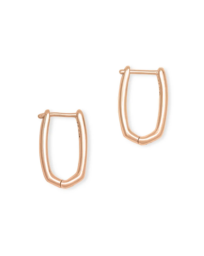 Ellen Huggie Earrings in 18K Rose Gold Vermeil by Kendra Scott-Lemons and Limes Boutique