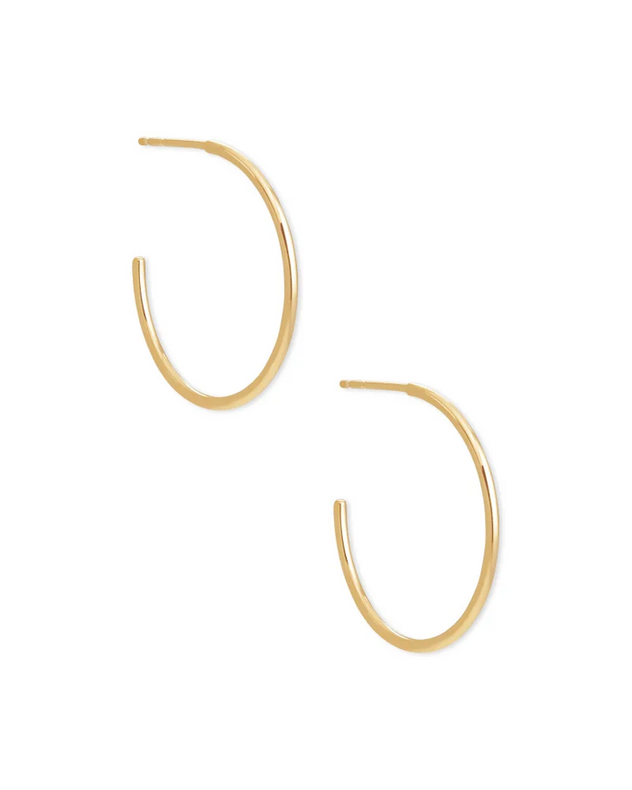 Keeley Small Hoop Earrings in 18K Gold Vermeil by Kendra Scott-Lemons and Limes Boutique