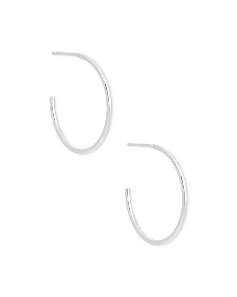Keeley Small Hoop Earring in Sterling Silver by Kendra Scott-Lemons and Limes Boutique