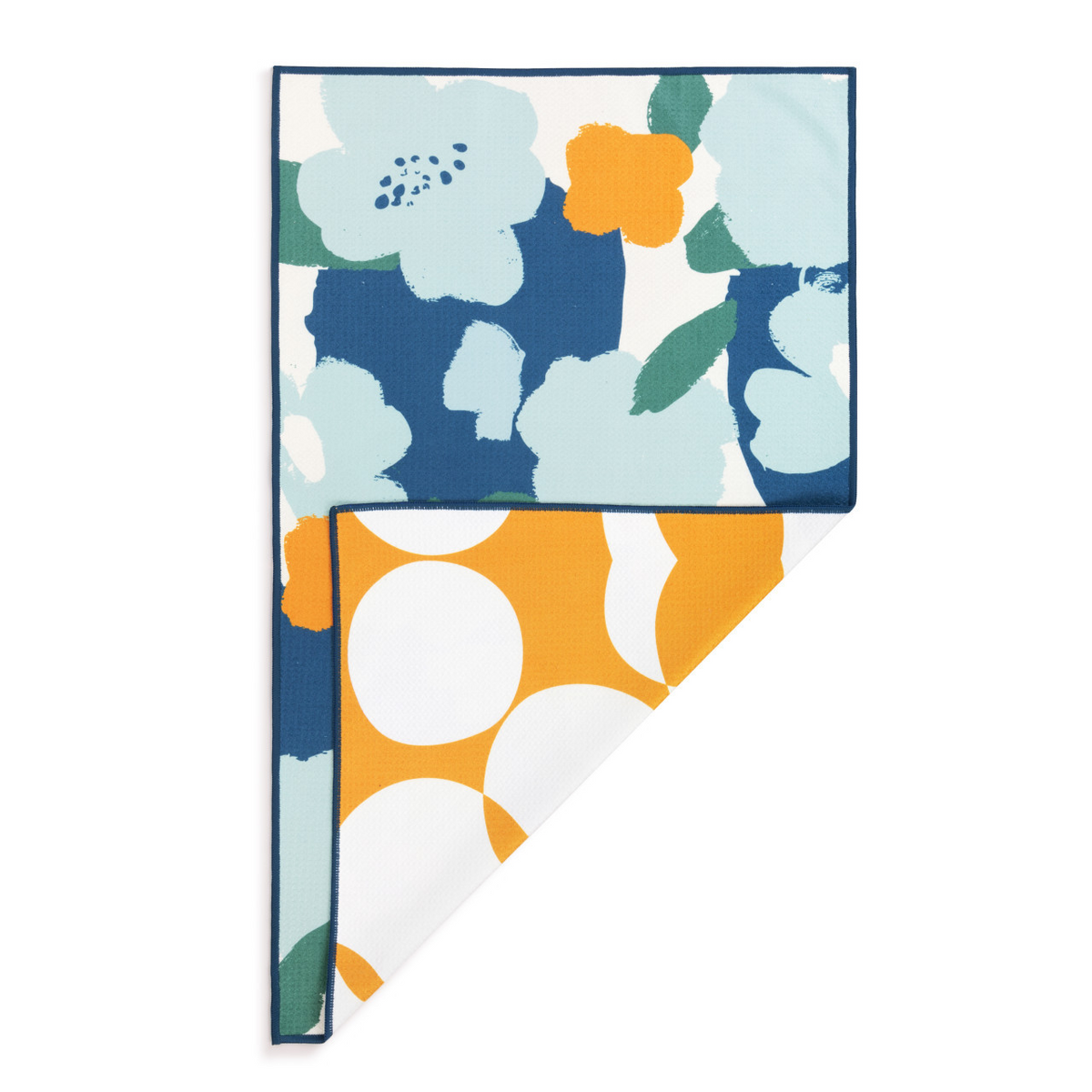 Blue Orange Poppy Absorbent 2-Sided Towel-Lemons and Limes Boutique