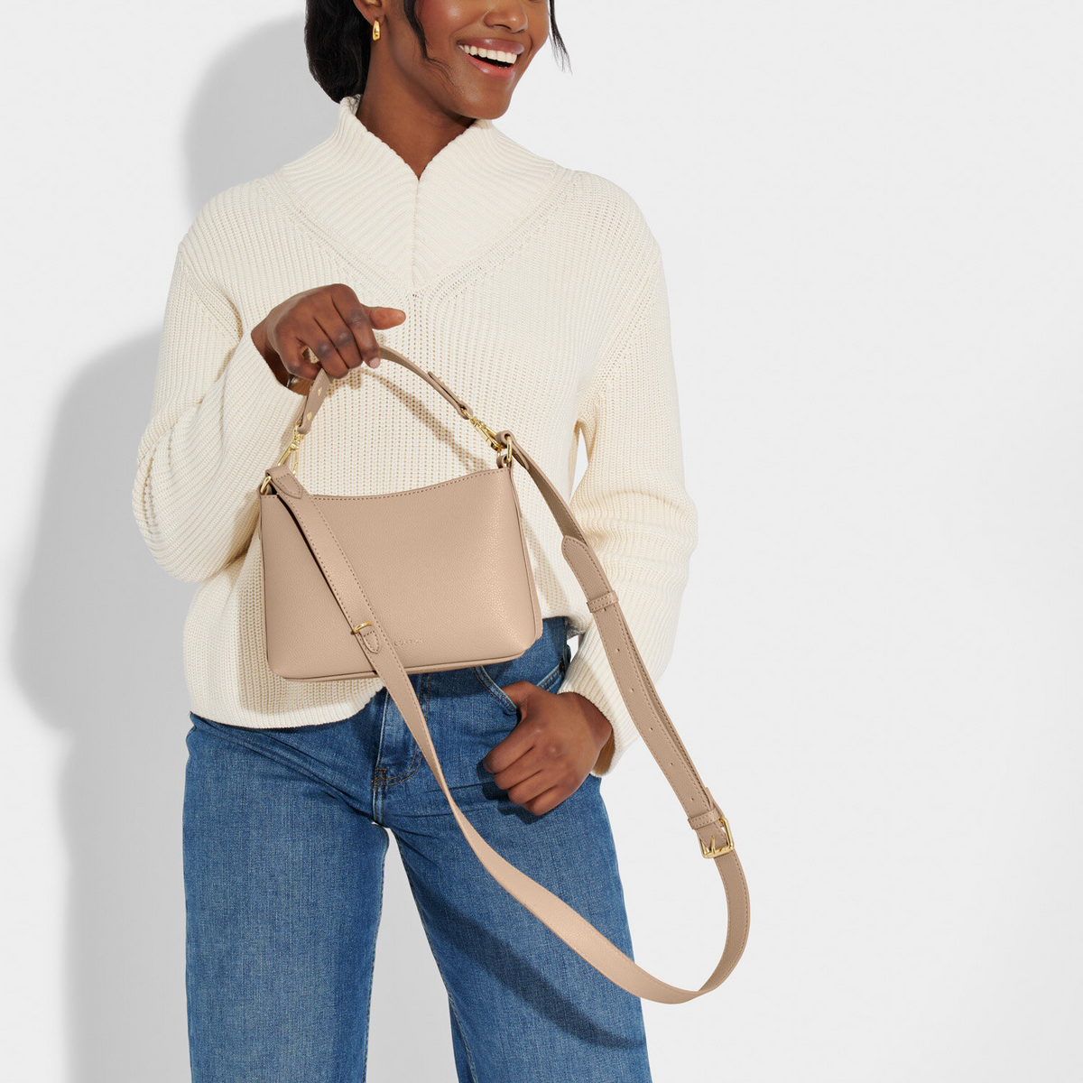 Evie Crossbody Bag in Soft Tan-Lemons and Limes Boutique