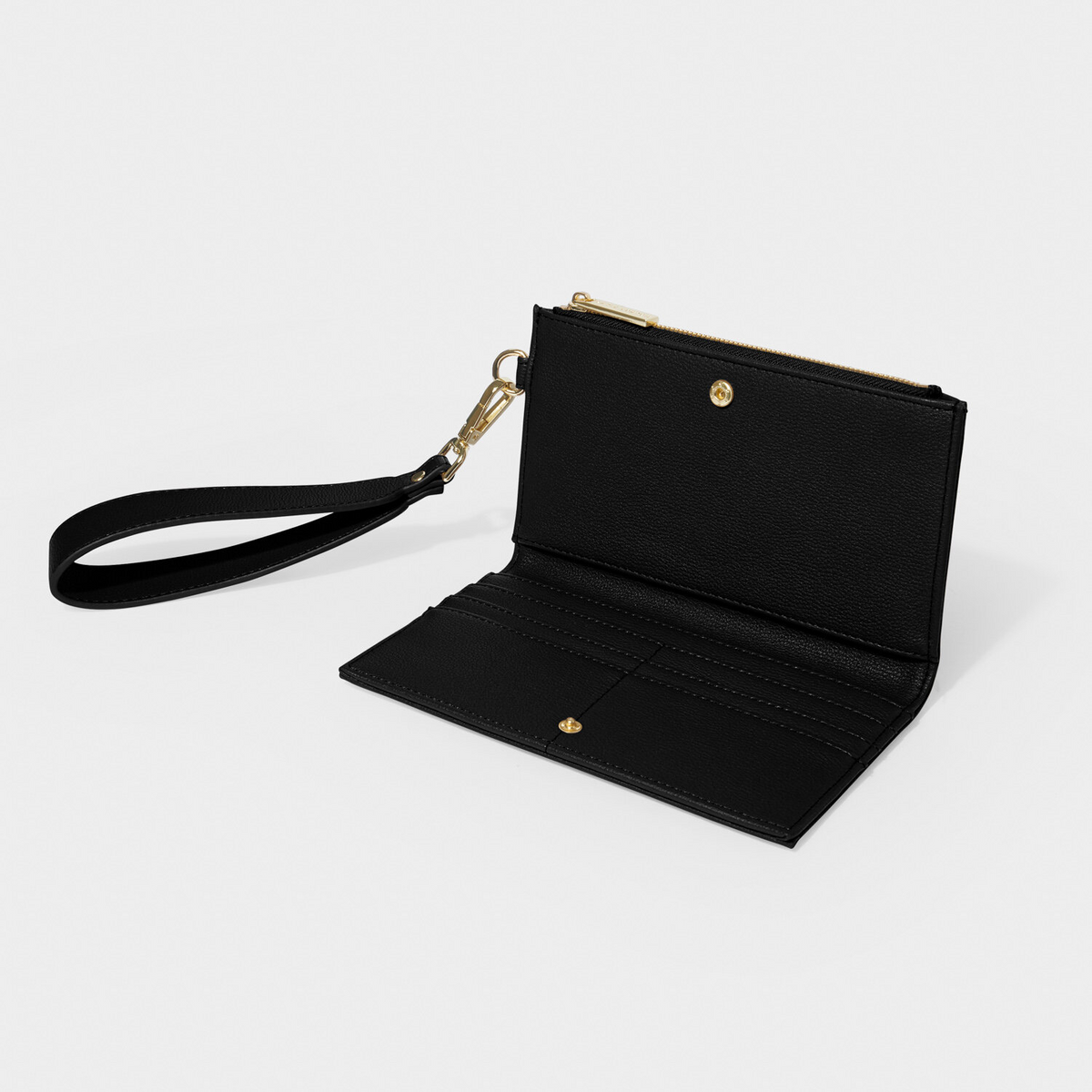 Zana Fold Out Wristlet Purse in Black-Lemons and Limes Boutique