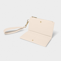Zana Fold Out Wristlet Purse in Eggshell-Lemons and Limes Boutique