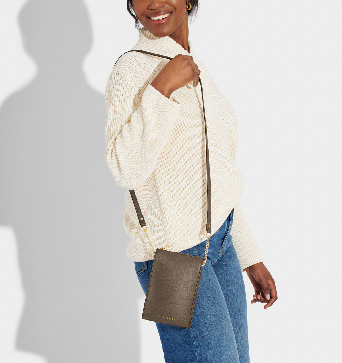 Zana Slim Crossbody in Mink-Lemons and Limes Boutique