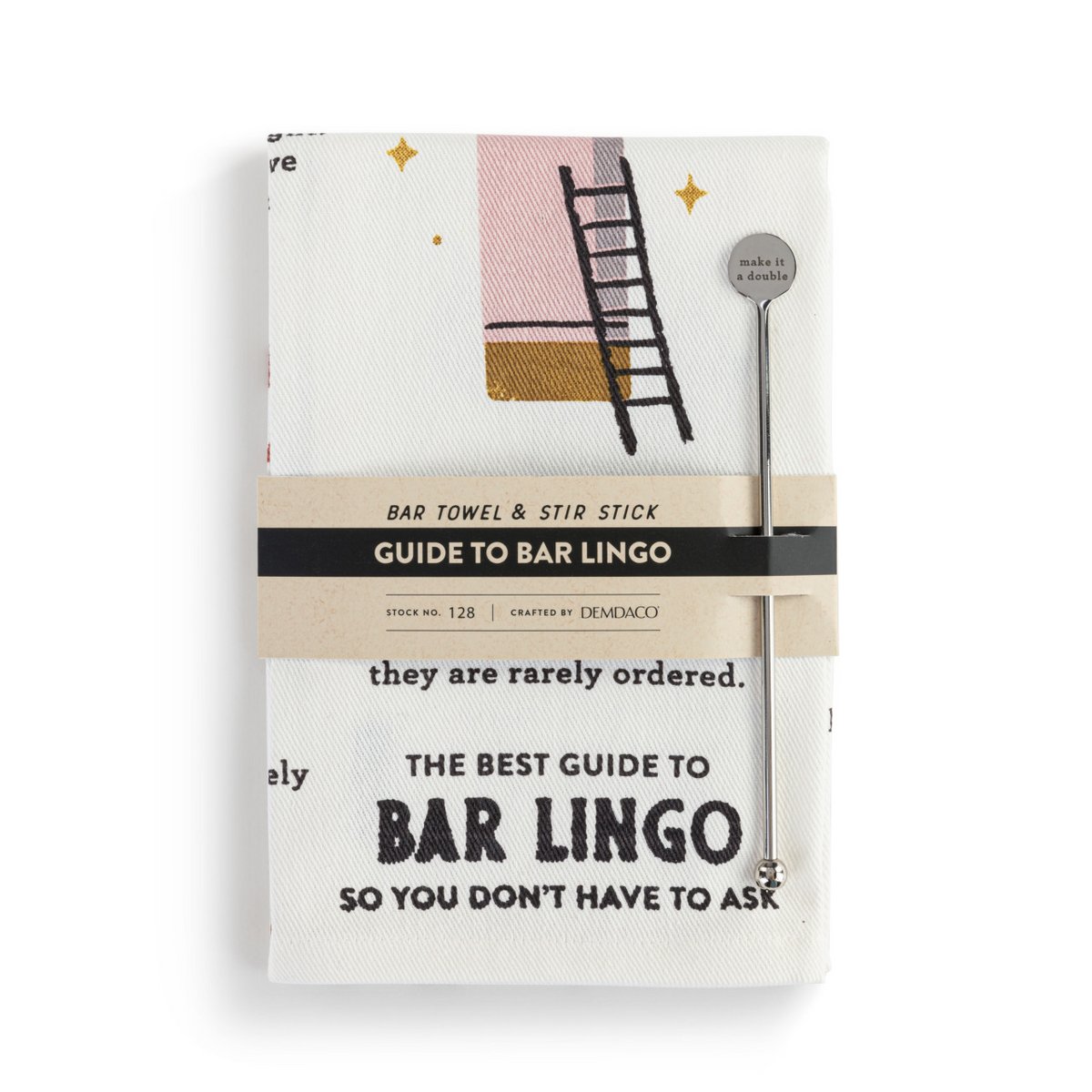 Bar Lingo Bar Towel & Stir Stick Set--Lemons and Limes Boutique