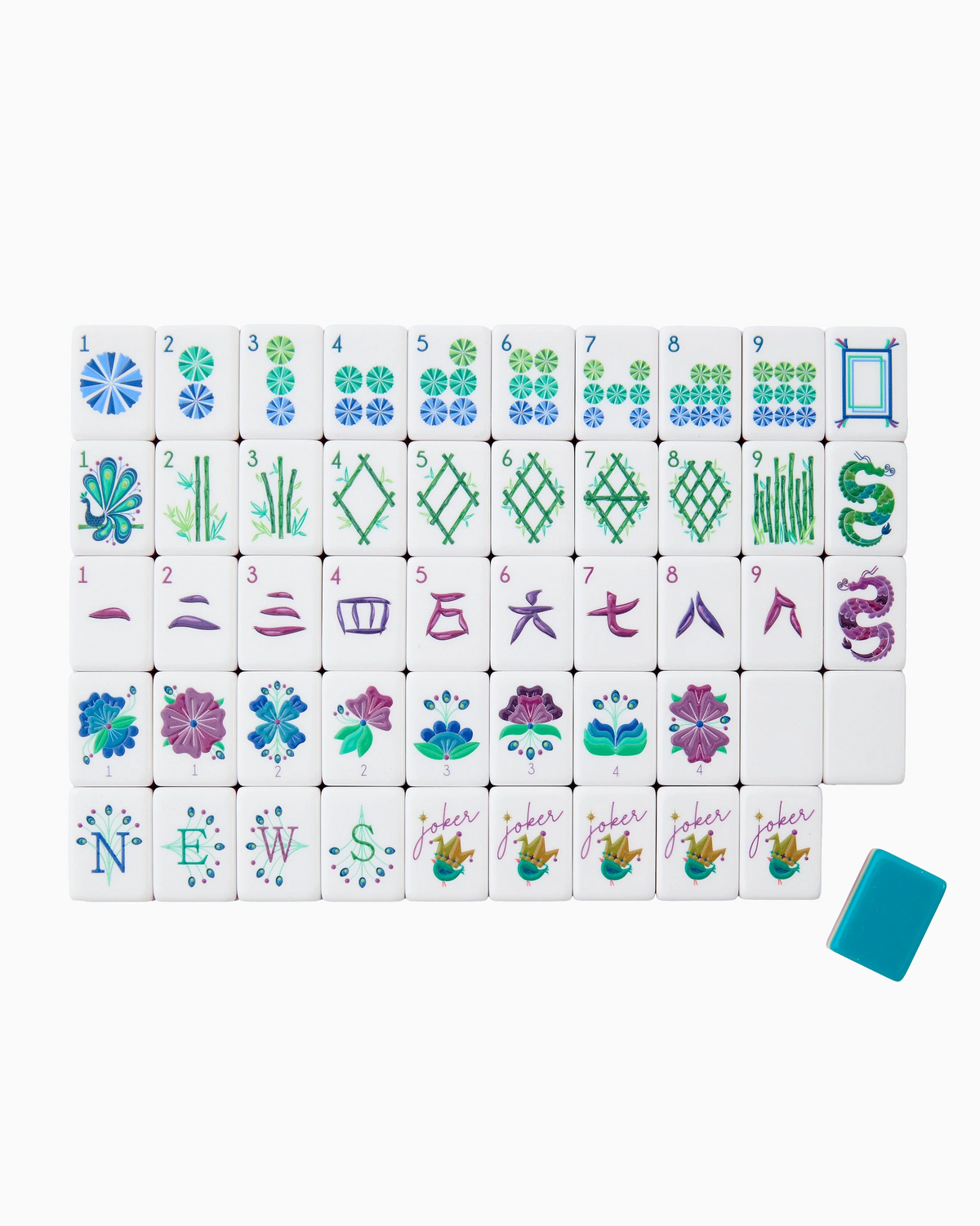 Lagoon Mahjong Tiles-Lemons and Limes Boutique