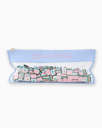 Light Blue Bamboo Mahjong Bag-Lemons and Limes Boutique