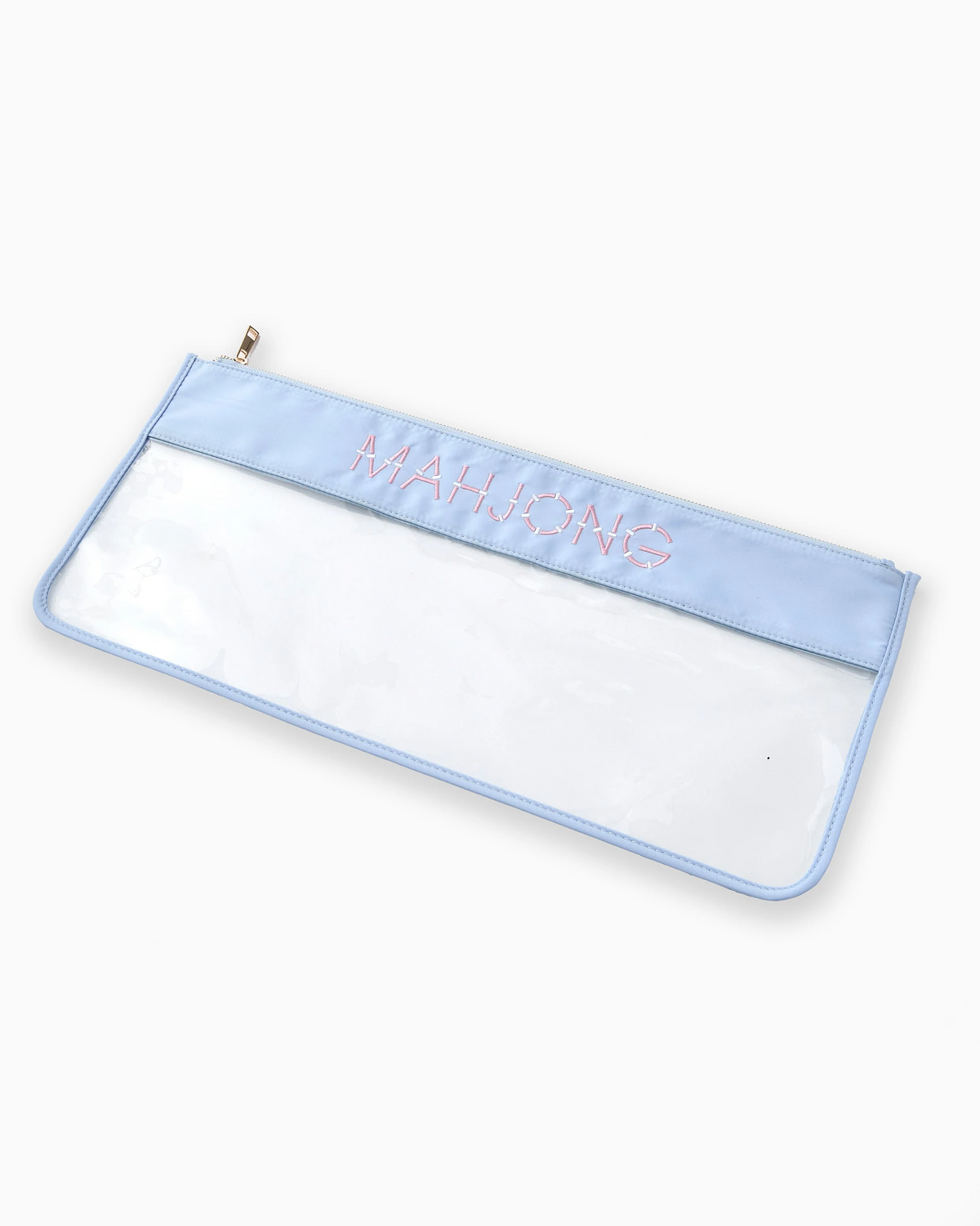 Light Blue Bamboo Mahjong Bag-Lemons and Limes Boutique
