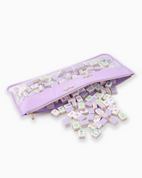Lilac Script Mahjong Tile Bag-Lemons and Limes Boutique