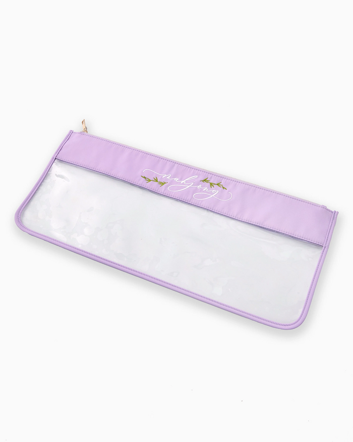 Lilac Script Mahjong Tile Bag-Lemons and Limes Boutique
