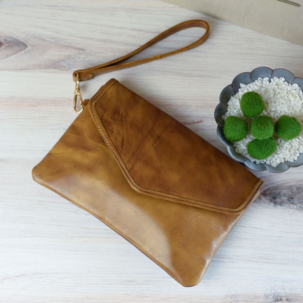 Baldwin Genuine Leather Clutch--Lemons and Limes Boutique