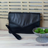 Baldwin Genuine Leather Clutch-Black-Lemons and Limes Boutique