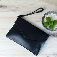 Baldwin Genuine Leather Clutch--Lemons and Limes Boutique