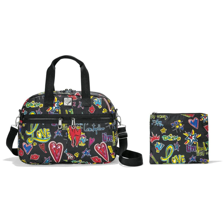 Love Scribble Jetsetter Duffel by Brighton-Lemons and Limes Boutique