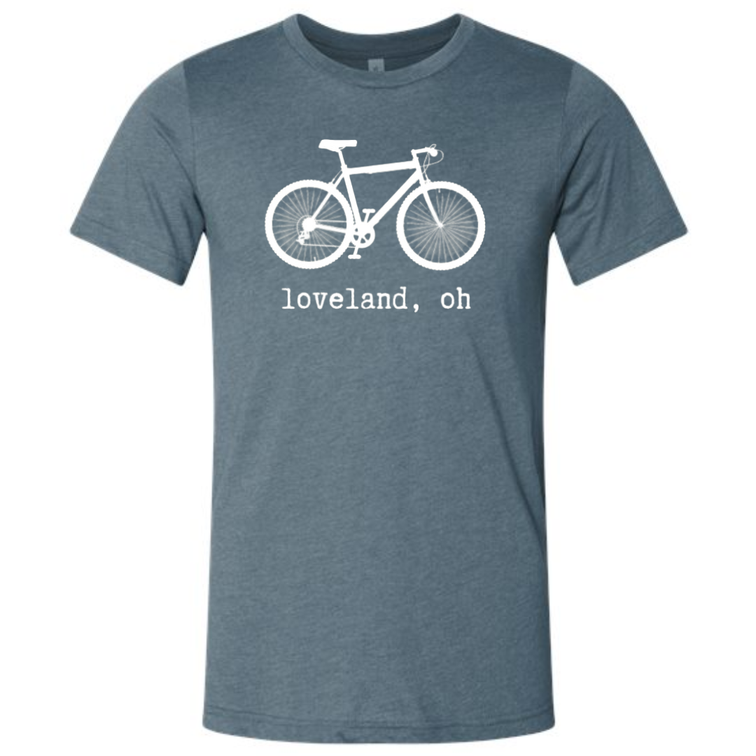 Vintage Loveland Bike t-Shirt on Heather Slate-Lemons and Limes Boutique
