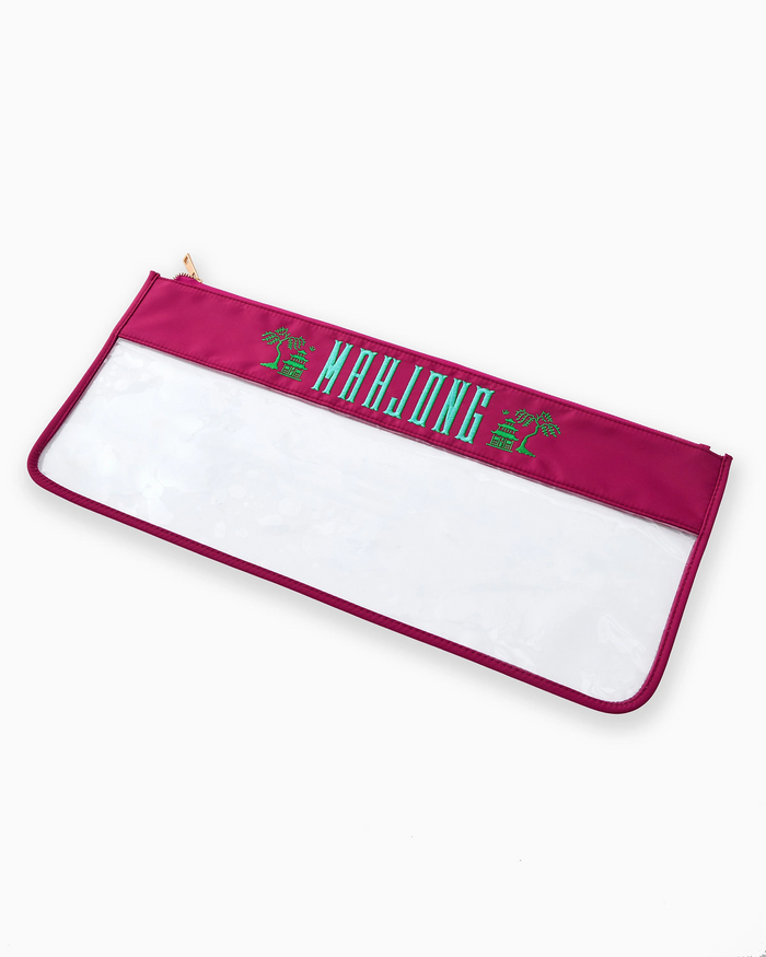 Magenta Pagoda Mahjong Tile Bag-Lemons and Limes Boutique