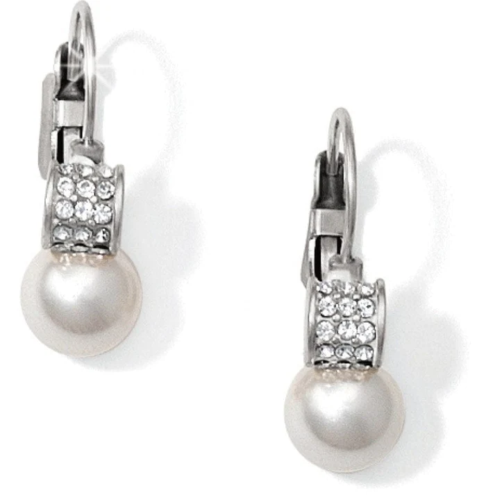 Meridian Petite Pearl Leverback Earrings by Brighton-Lemons and Limes Boutique