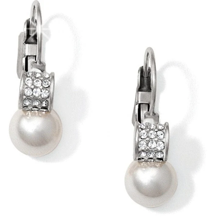 Meridian Petite Pearl Leverback Earrings by Brighton-Lemons and Limes Boutique