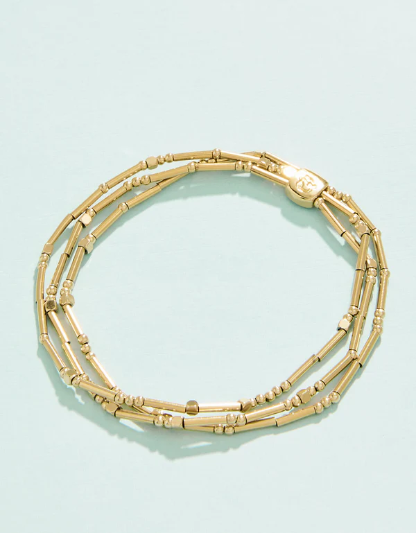 Mermazing Stretch Bracelet in Gold Spartina-Lemons and Limes Boutique