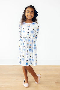 Waltz of the Snowflakes L/S Pocket Twirl Dress-Twirl Dress - Pocket - L/S-Lemons and Limes Boutique