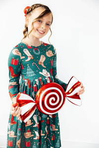 Western Wonderland L/S Pocket Twirl Dress-Twirl Dress - Pocket - L/S-Lemons and Limes Boutique