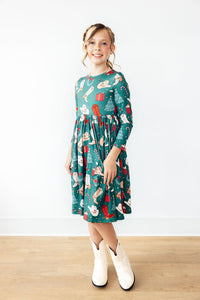 Western Wonderland L/S Pocket Twirl Dress-Twirl Dress - Pocket - L/S-Lemons and Limes Boutique