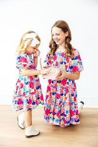 Sunshine Garden Smocked Ruffle Dress-Smocked Ruffle Dress-Lemons and Limes Boutique