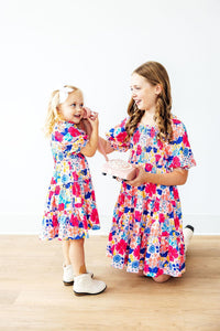 Sunshine Garden Smocked Ruffle Dress-Smocked Ruffle Dress-Lemons and Limes Boutique