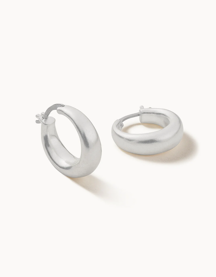 Mod Ballon Hoop Earrings Silver-Lemons and Limes Boutique