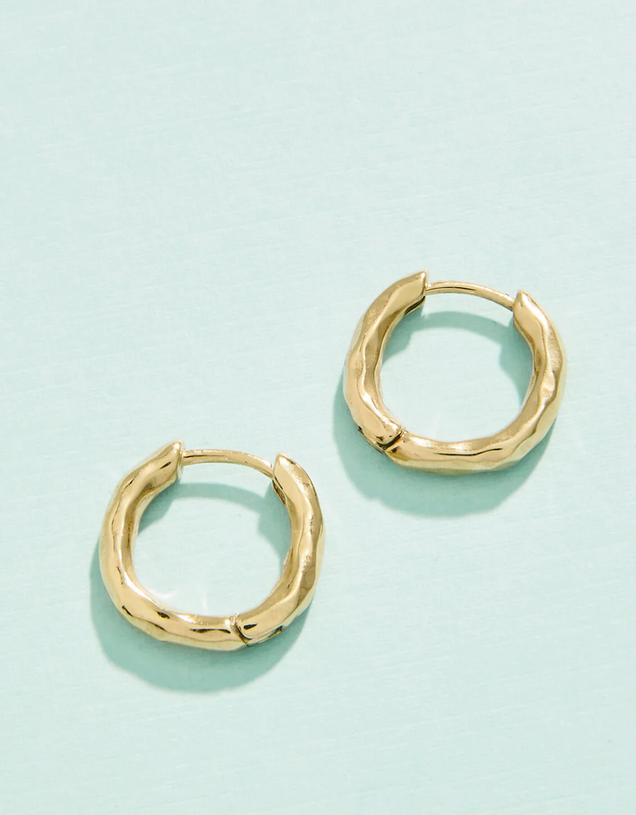 Moon Glade Huggie Hoop Earrings 12mm in Gold by Spartina-Lemons and Limes Boutique