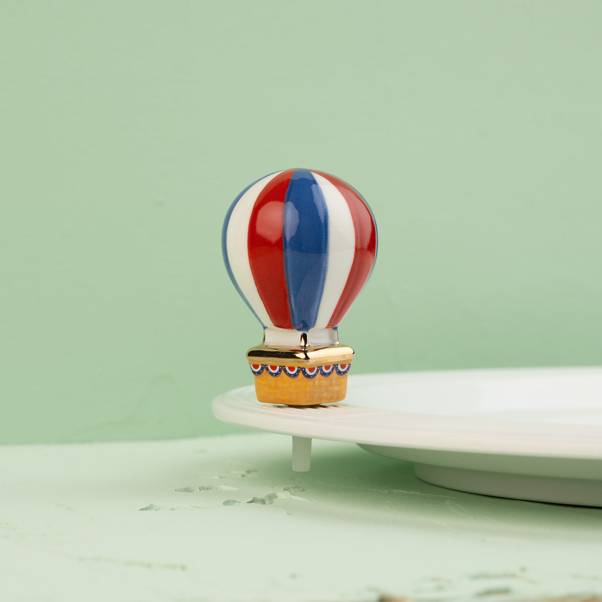 red, white and balloon (hot air balloon) mini my Nora Fleming