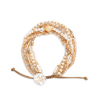 Beaded Prayer Bracelet in Champagne-Lemons and Limes Boutique