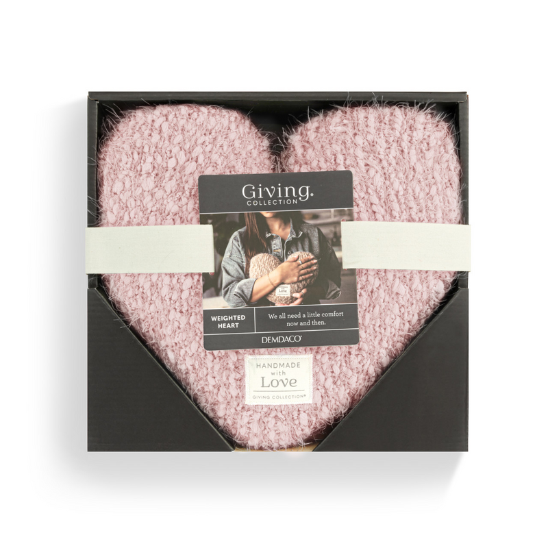 Pink Giving Heart Weighted Pillow-Lemons and Limes Boutique