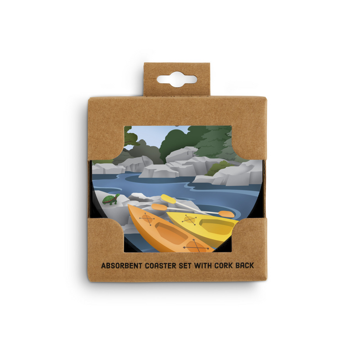 HTL Kayak Heart Coaster-Lemons and Limes Boutique