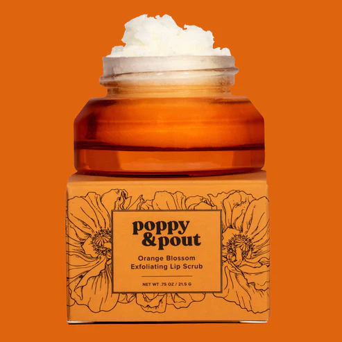 Poppy & Pout - Orange Blossom Lip Scrub--Lemons and Limes Boutique