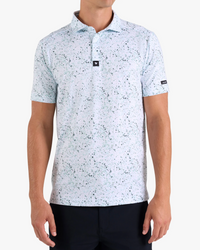 Core Polo in Paint Splatter Green