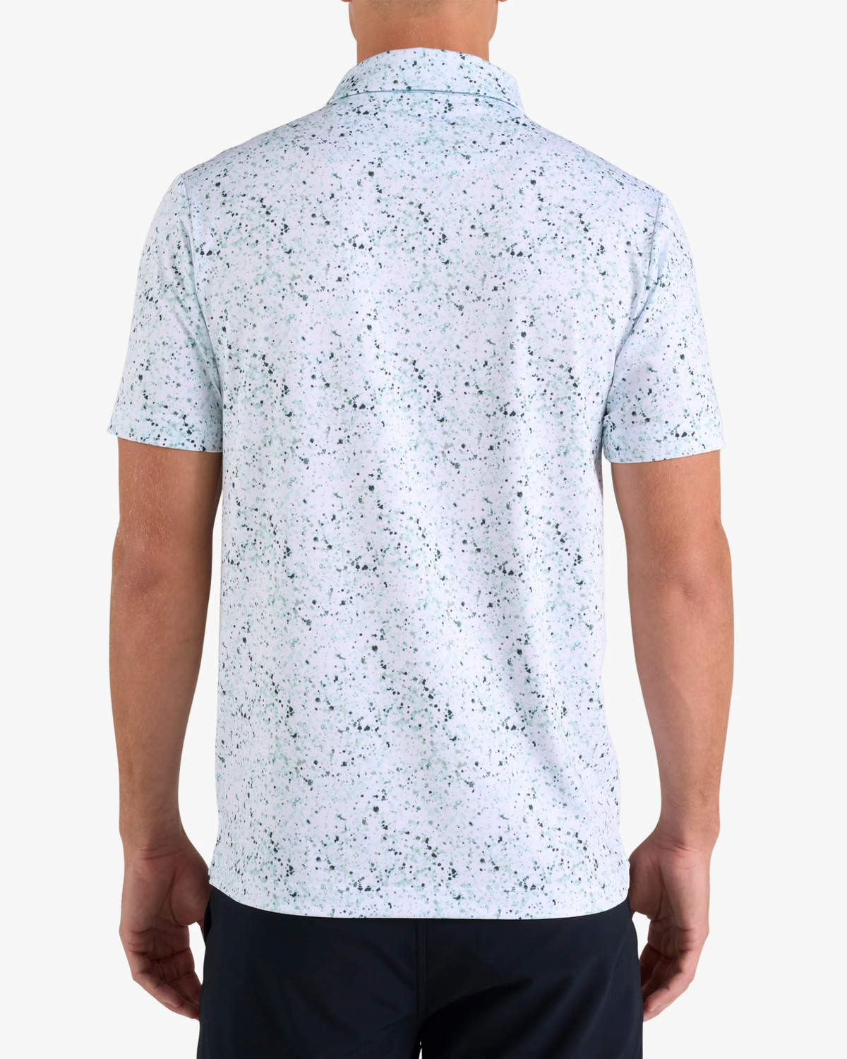 Core Polo in Paint Splatter Green