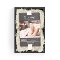 Cream Women's Fuzzy Giving Socks with Grippers-Lemons and Limes Boutique