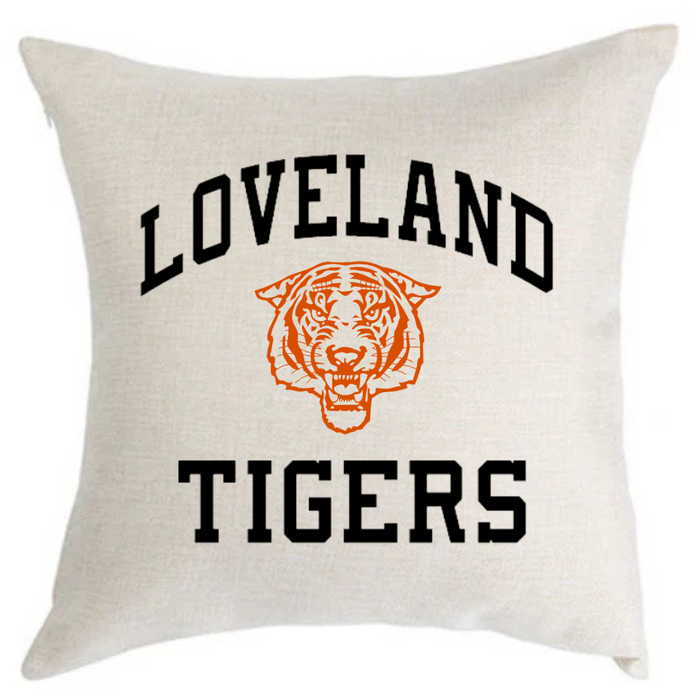 Vintage Loveland Tigers Pillow-Lemons and Limes Boutique