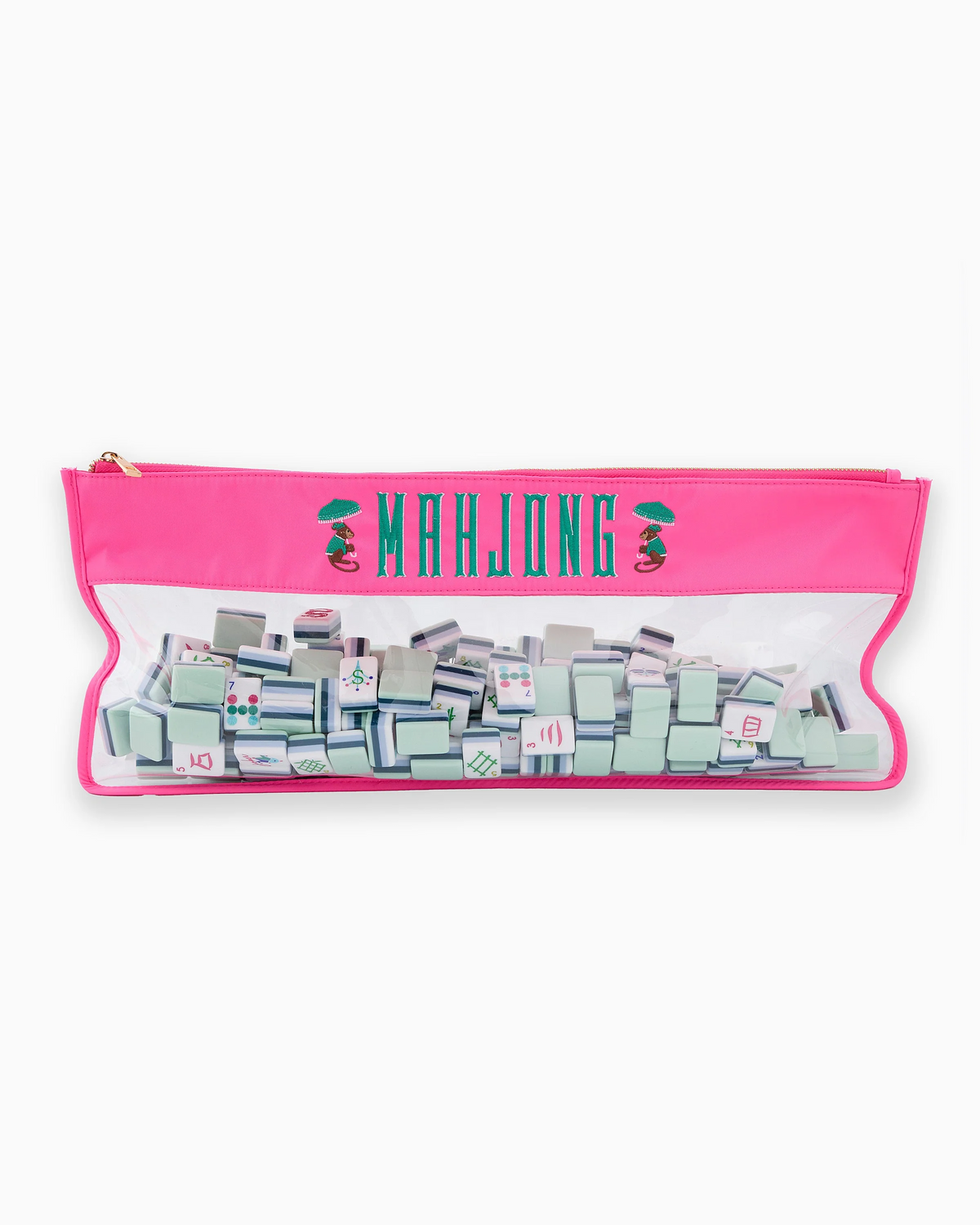 Pink Monkey Mahjong Tile Bag-Lemons and Limes Boutique