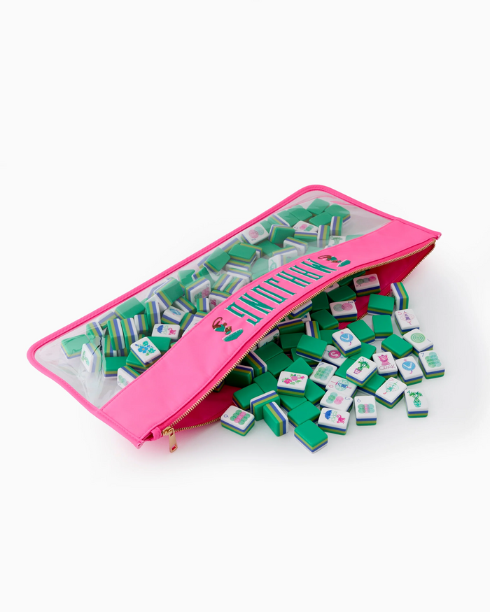 Pink Monkey Mahjong Tile Bag-Lemons and Limes Boutique